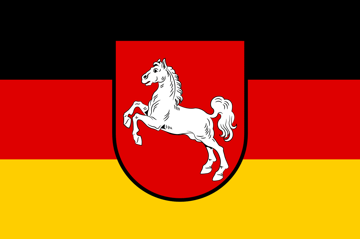 Die Flagge Niedersachsens